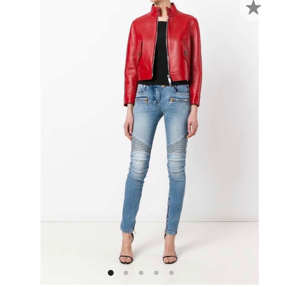 BNWT BALMAIN moto skinny jeans WKND 1/2 off sale!